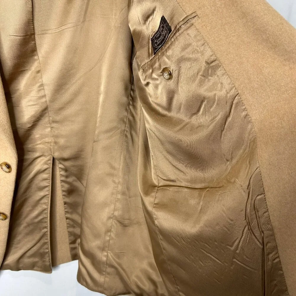 Strouse’s Men’s Jacket sz 46R? 100% Camel Hair Sport Blazer Tan Soft USA
